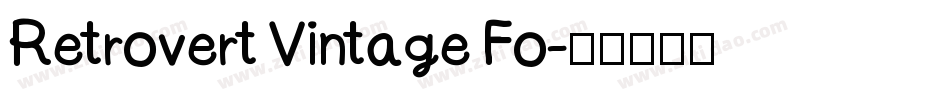 Retrovert Vintage Fo字体转换